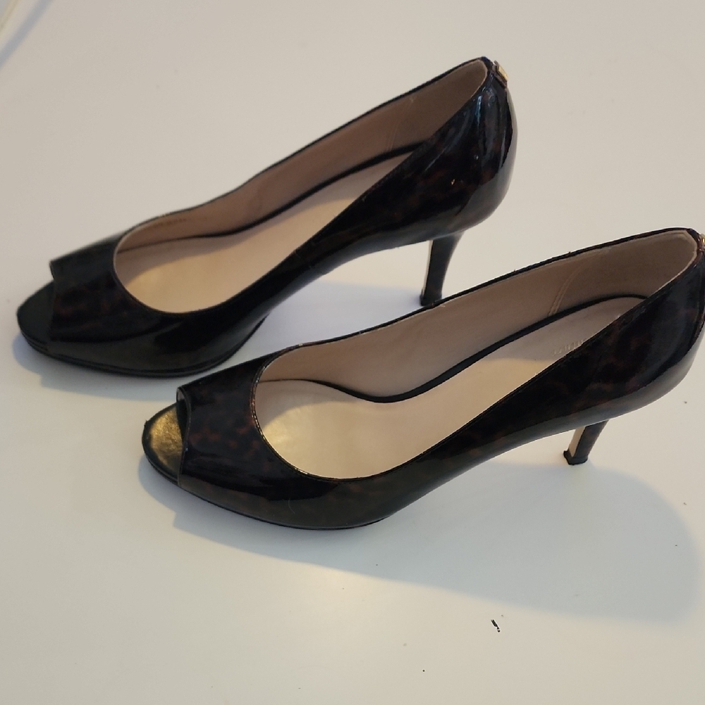 Elegant Black Peep-Toe Heels